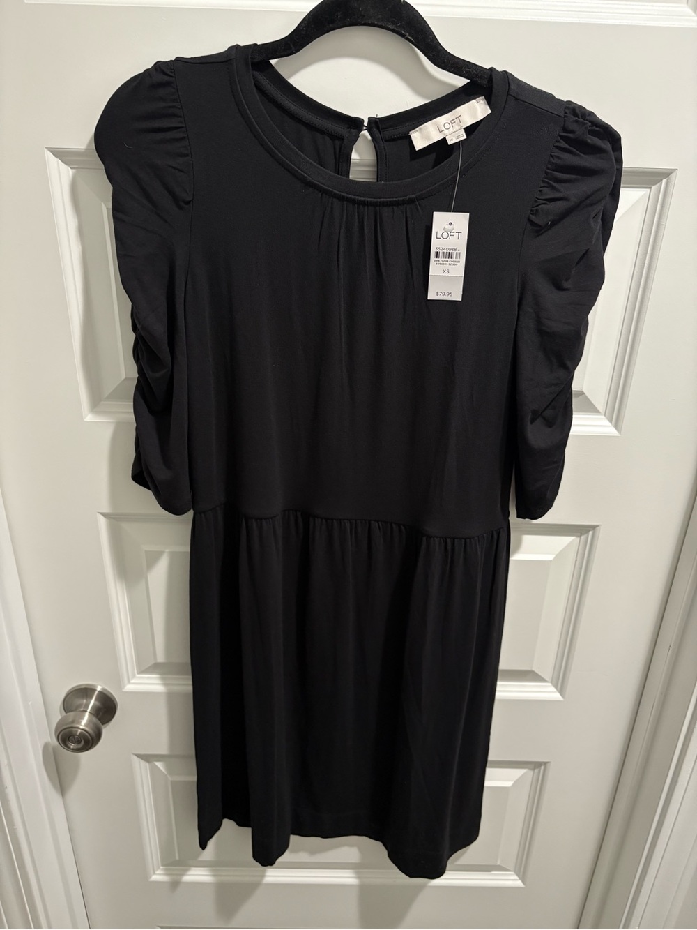 LOFT Black Midi Dress